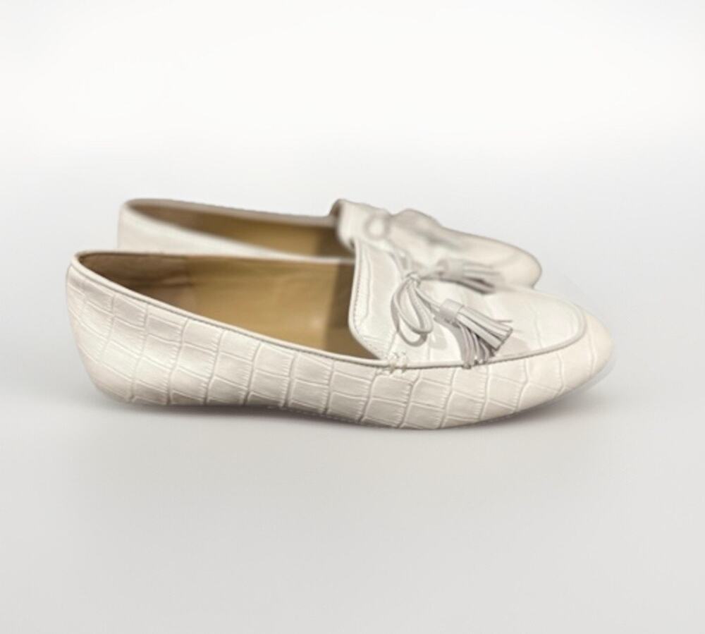 Women’s Ann Taylor Ursula Croco Tassel Loafer 7.5  Coastal Grandma